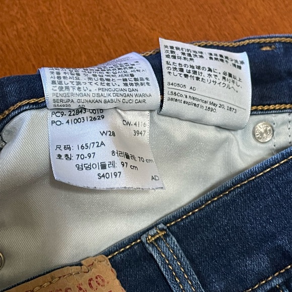 Levi's 311 Shaping Skinny Denim Jean Pants Size 28 - Picture 10 of 15